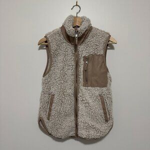 Abercrombie | Oversized Sherpa Fleece Vest - Size XXS